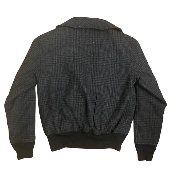 Cockpit USA Gray Plaid Deck Jacket Wool Shawl Collar Size - Picture 2 of 6